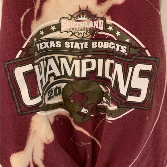 Tx college crop top cutoff shirt - Picture 3 of 7